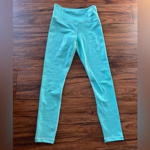 Zyia Aqua Teal Shimmer Women’s Leggings Size 2 Light n Tight Hi-Rise